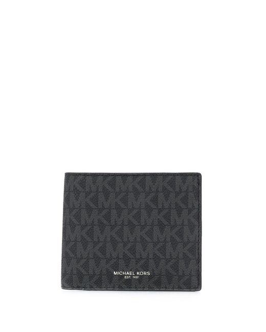 Michael Kors Gray Signature Print Bifold Wallet for men