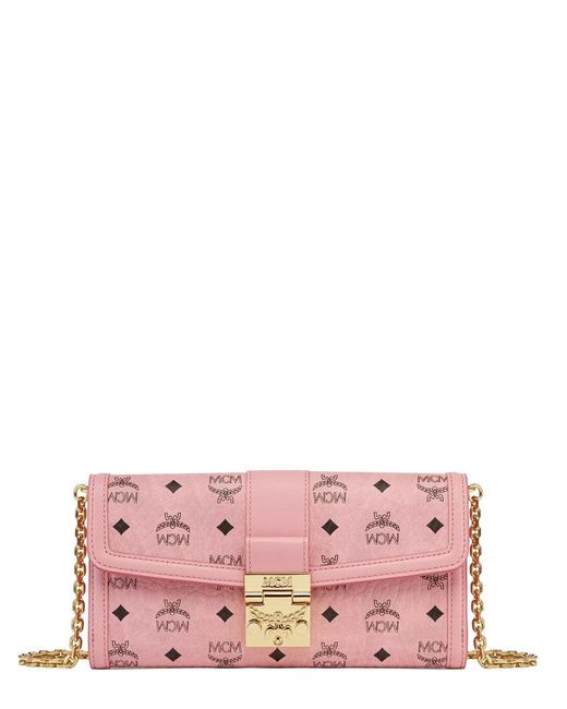 MCM Women's Pink Polyurethane Crossbody Bag
