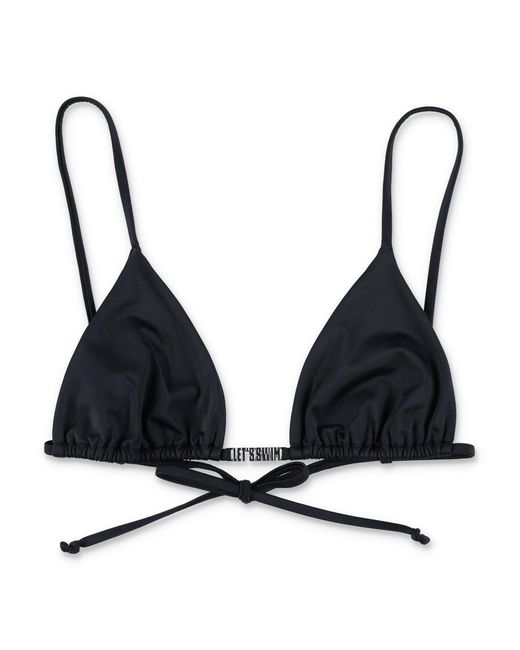 Let's Swim Black Triangle Bikini Top