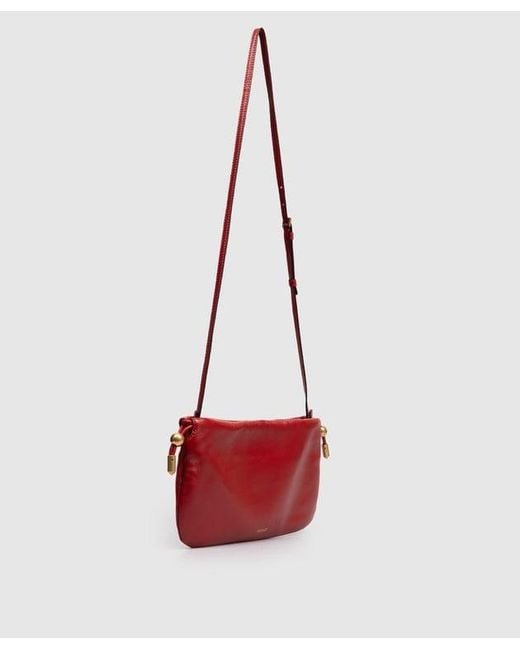 Versace Red Tag Drawstring Pouch Handbag