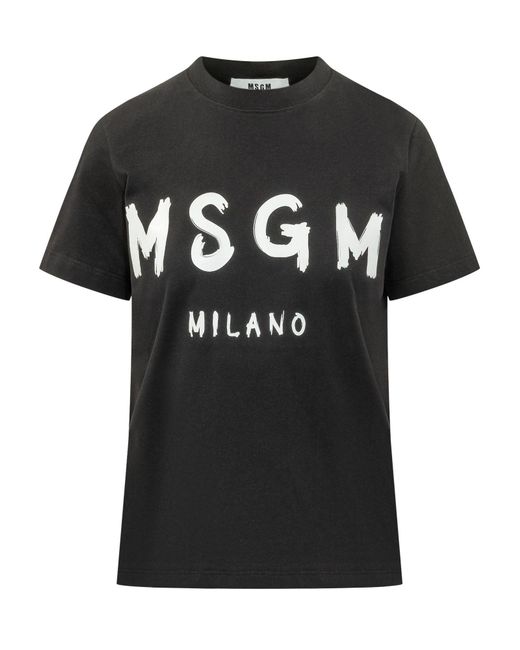 MSGM Black Logo T-Shirt