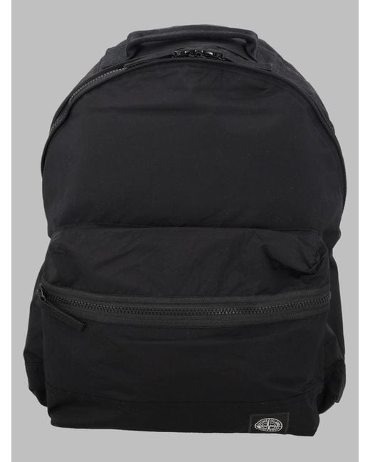 Stone Island Black Essential Mini Backpack For for men