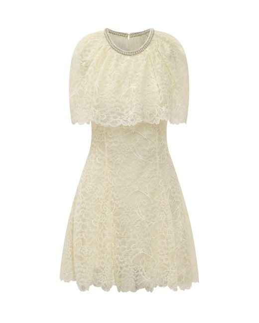 Self-Portrait Natural Chic Caplet Mini Dress