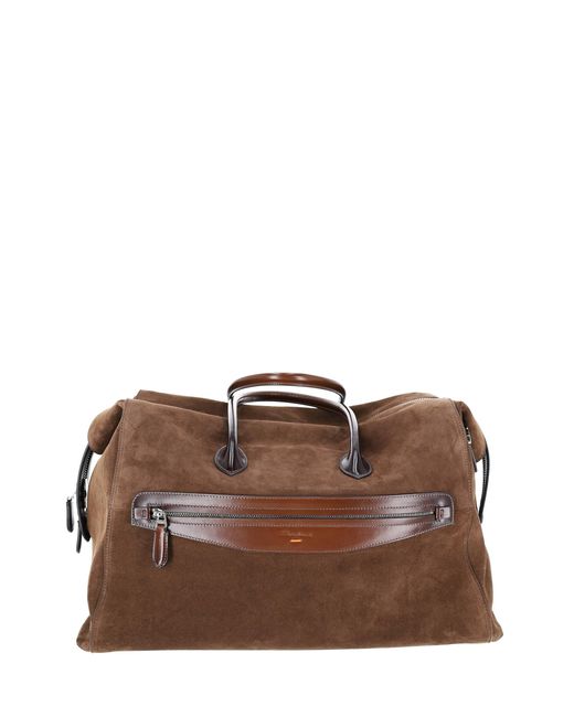 Santoni Brown Mini Leather Backpack For for men