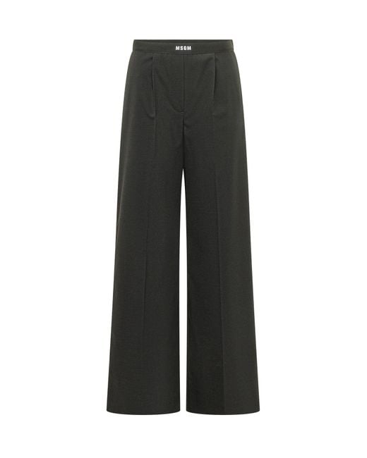 MSGM Black Tailored Trousers