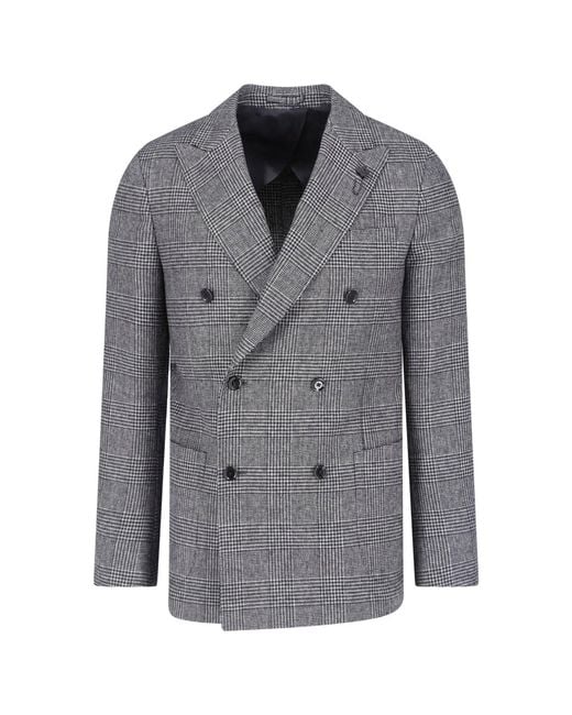 Lardini Gray 100% Wool Jacket for men