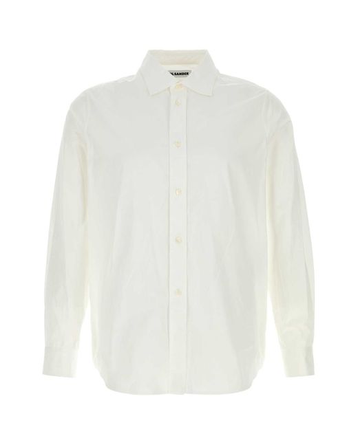 Jil Sander White Regular Solid Shirt for men