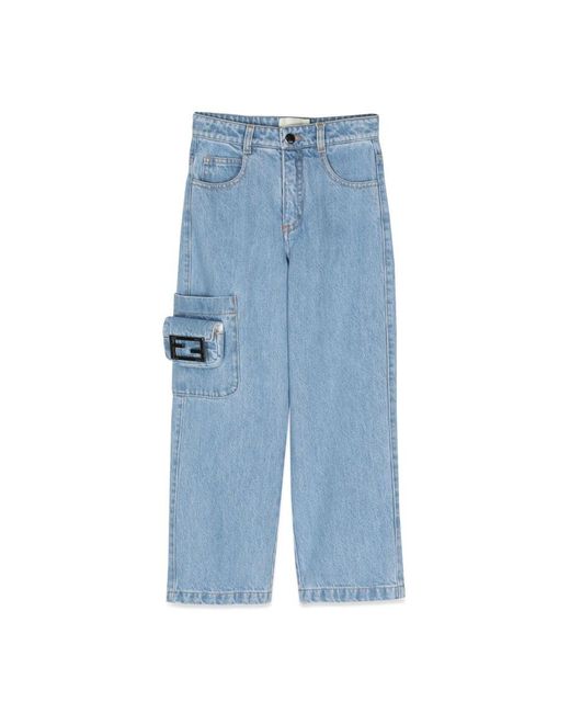 Fendi Blue Wide Pants
