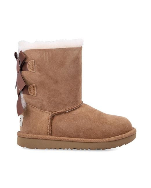 Ugg Brown Mini Bow Ii Boot For Toddlers