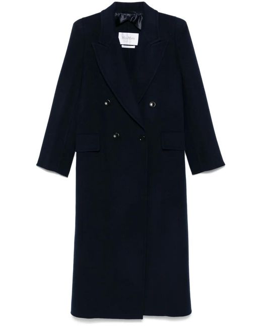 Max Mara Women's Blue Orma Double-Breasted Wool And Cashmere Jacket