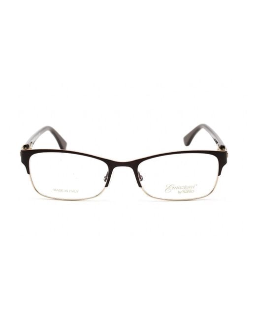 Emozioni Brown Sleek Rectangular Eyeglasses