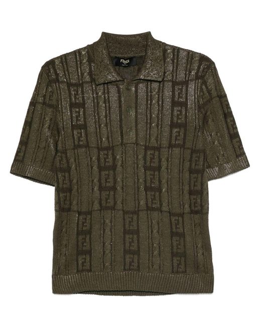 Fendi Green Classic Knit Pullover for men