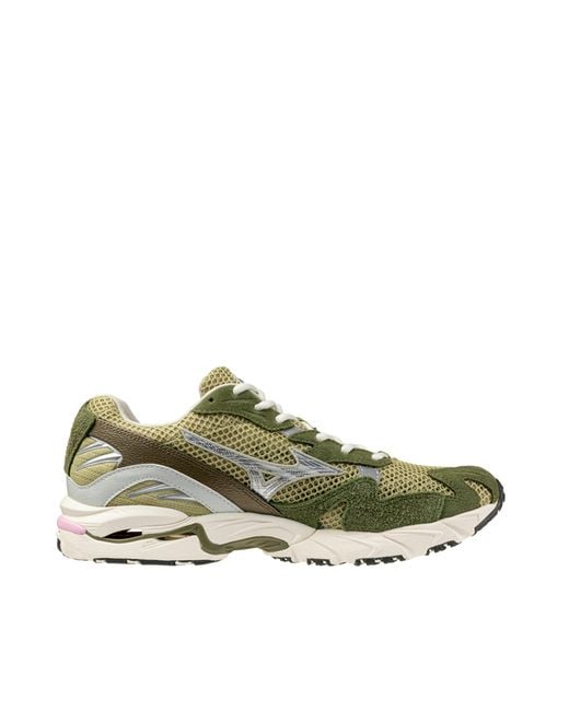 Mizuno Green Retro Running Sneaker for men