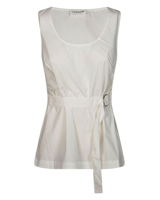 P.A.R.O.S.H. Gray Ninja Embroidered Blouse