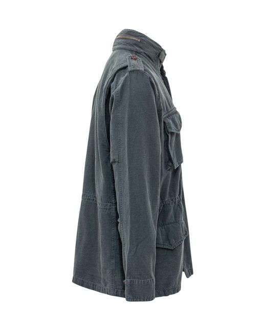 Bl'ker Blue Field Jacket With Pockets