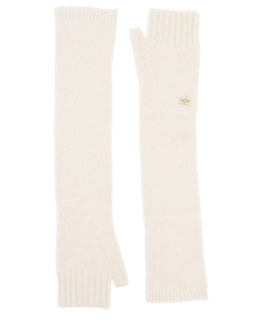Ganni White Wool Gloves