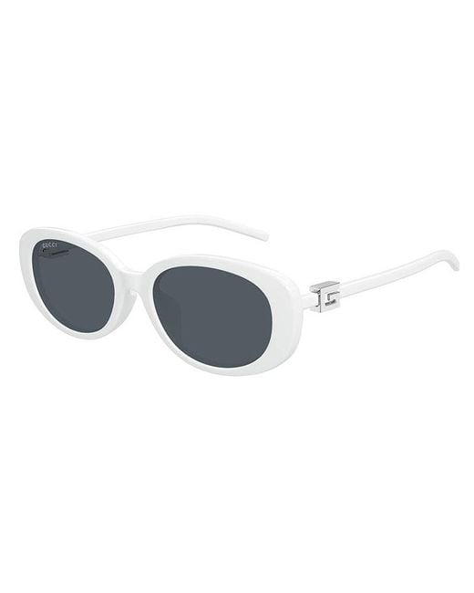 Gucci Blue Rectangular Sunglasses