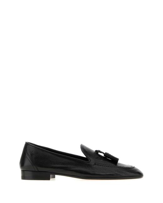 The Row Black Caden Loafer