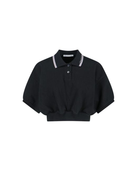 Alexander Wang Black Logo Polo