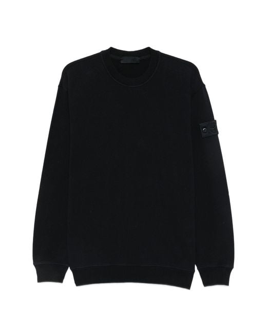 Stone Island Black Logo-Patch Sweater for men