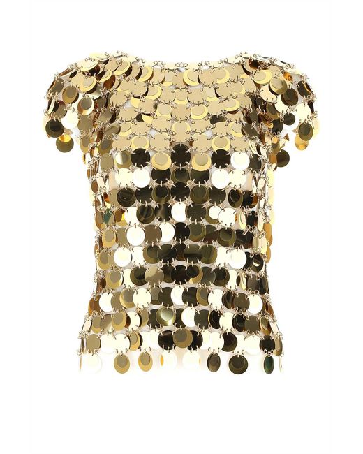 Rabanne Multicolor Sequins Top