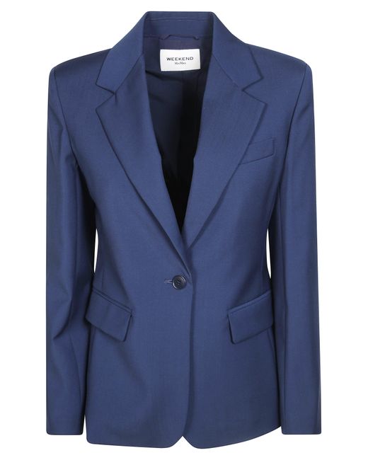 Weekend by Maxmara Blue Wool Blazer