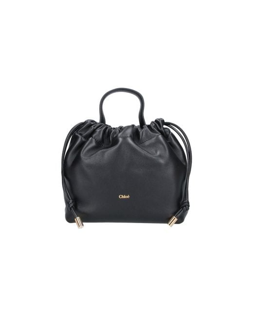 Chloé Black Drawstring Top-Handle Bag