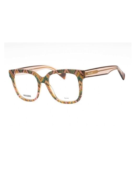 Missoni Multicolor Sleek Rectangular Eyeglasses For
