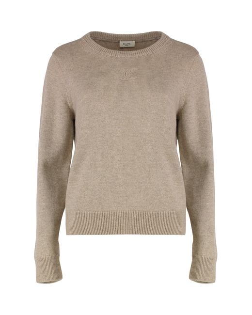Céline Natural Crew Neck Sweater