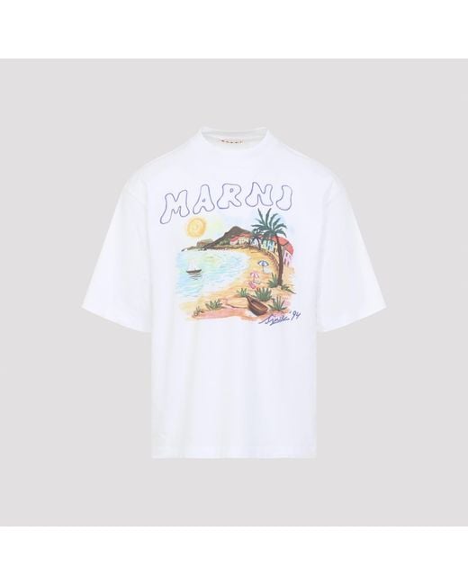 Marni White Tshirt for men