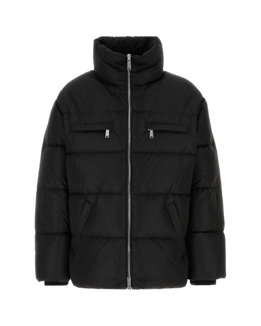 DSquared² Black Oversized Colorblock Down Jacket for men
