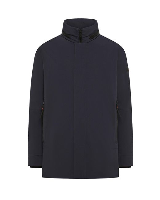 Peuterey Blue Technical Zip-Front Coat for men
