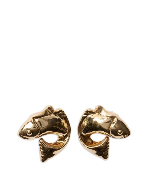 Jacquemus Metallic Mini Loop Earrings For
