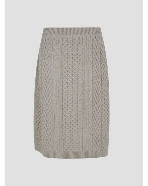 Burberry Gray Mini Elegant Knit Top
