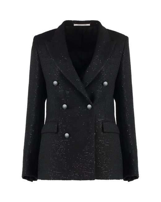 0205 Tagliatore Black Sequin Blazer