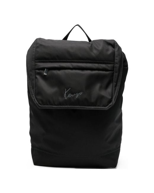 KENZO Black Designer Backpack for men