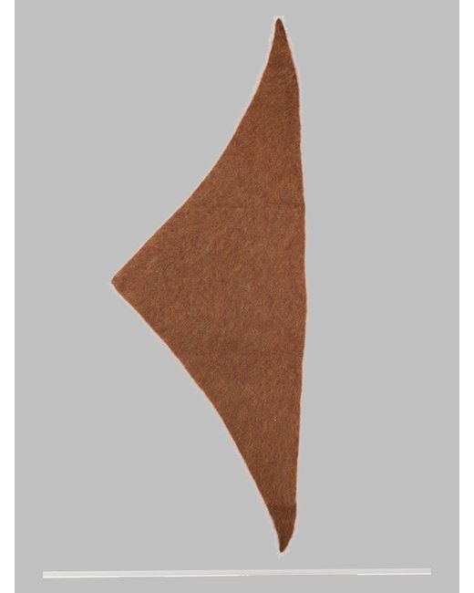 Uma Wang Brown Alpaca-Wool Blend Scarf