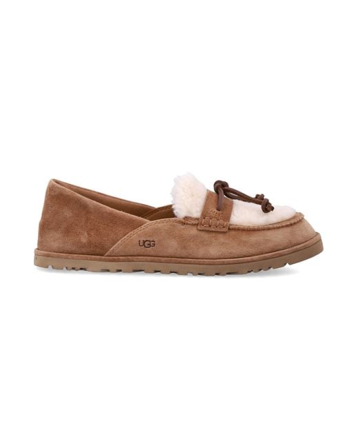 Ugg Brown Shearling Moccasin Loafers