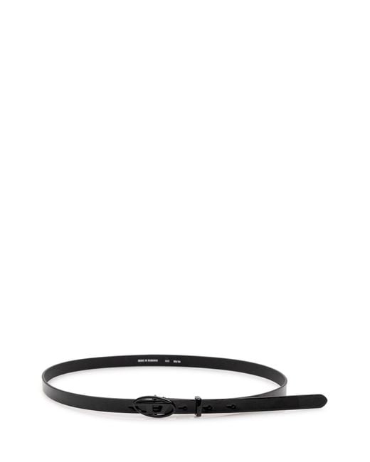 DIESEL White Statement Belt With Logo