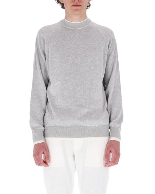 Eleventy Gray Essential Sweater For for men