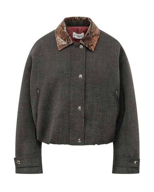 Des Phemmes Black Workwear Bomber Jacket