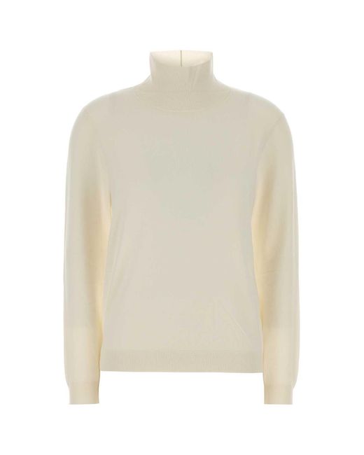 Weekend White Knit Pullover Sweater