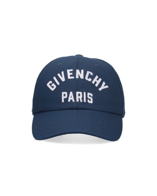 Givenchy Blue Embroidered Cap for men