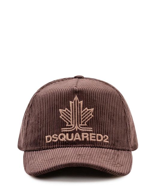 DSquared² Brown Velvet Baseball Cap
