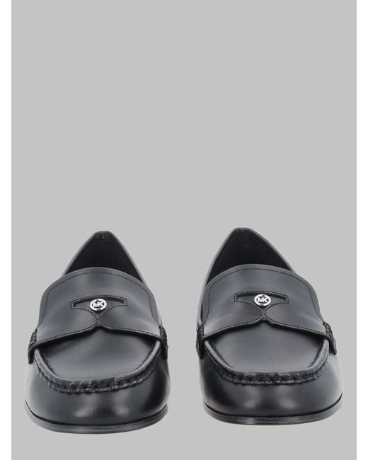 MICHAEL Michael Kors Gray Leather Penny Loafers