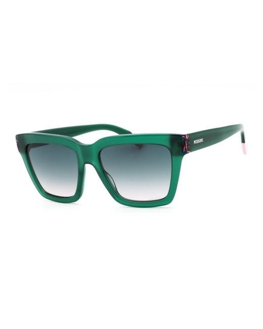 Missoni Green Rectangular Mini Sunglasses