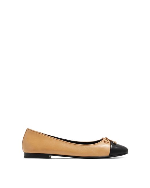 Tory Burch Brown Cap-Toe Ballet