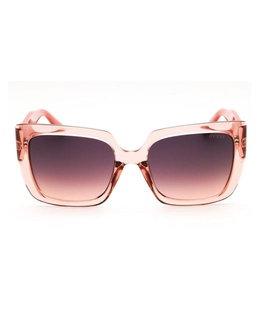 Guess Pink Rectangular Designer Sunglasses