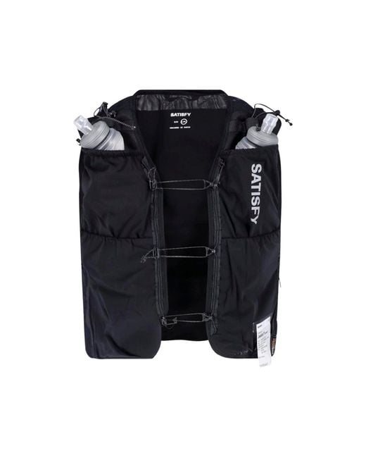 Satisfy Black Hydration Vest Multiple Pockets Jacket for men