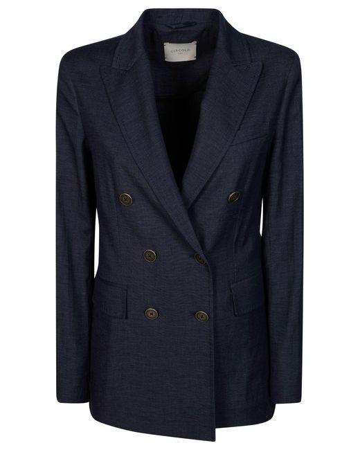 Circolo 1901 Blue Double-Breasted Blazer